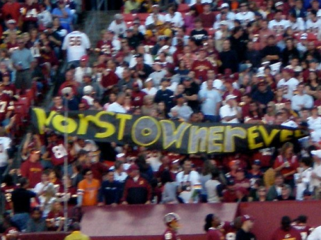 Worst Owner Ever Sign - Fedex Field November 15, 2009